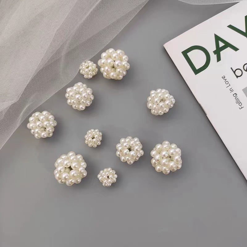 Imitation Pearl Geometry Acrylic Beads 8-15mm ABS Plastic 30pcs 2