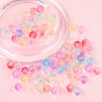 Gradient Frosted Round Glass Beads 8mm Matte Finish Gold Flecks 50pcs 2