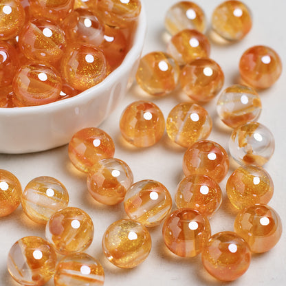 Glimmer Nebulous Resin Beads 12mm Round Multicolor Gradient 20pcs 10