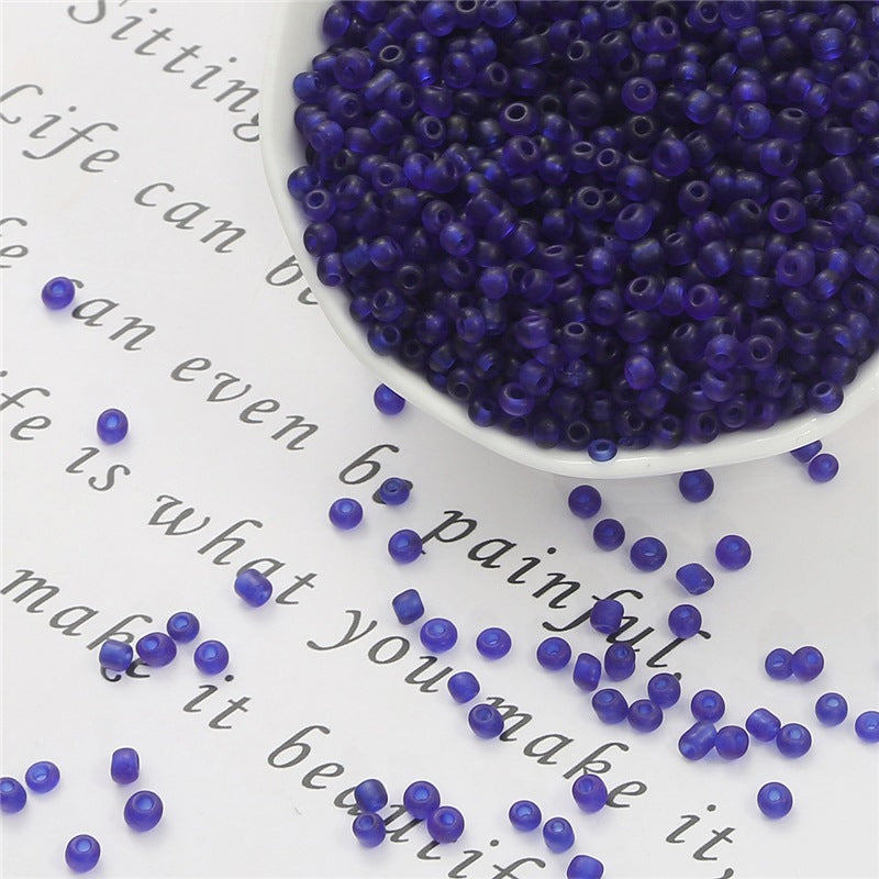 Frosted Transparent Seed Glass Beads 3mm Mixed Colors 1400pcs 17
