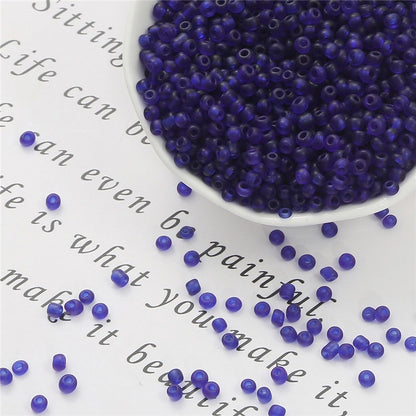 Frosted Transparent Seed Glass Beads 3mm Mixed Colors 1400pcs 17
