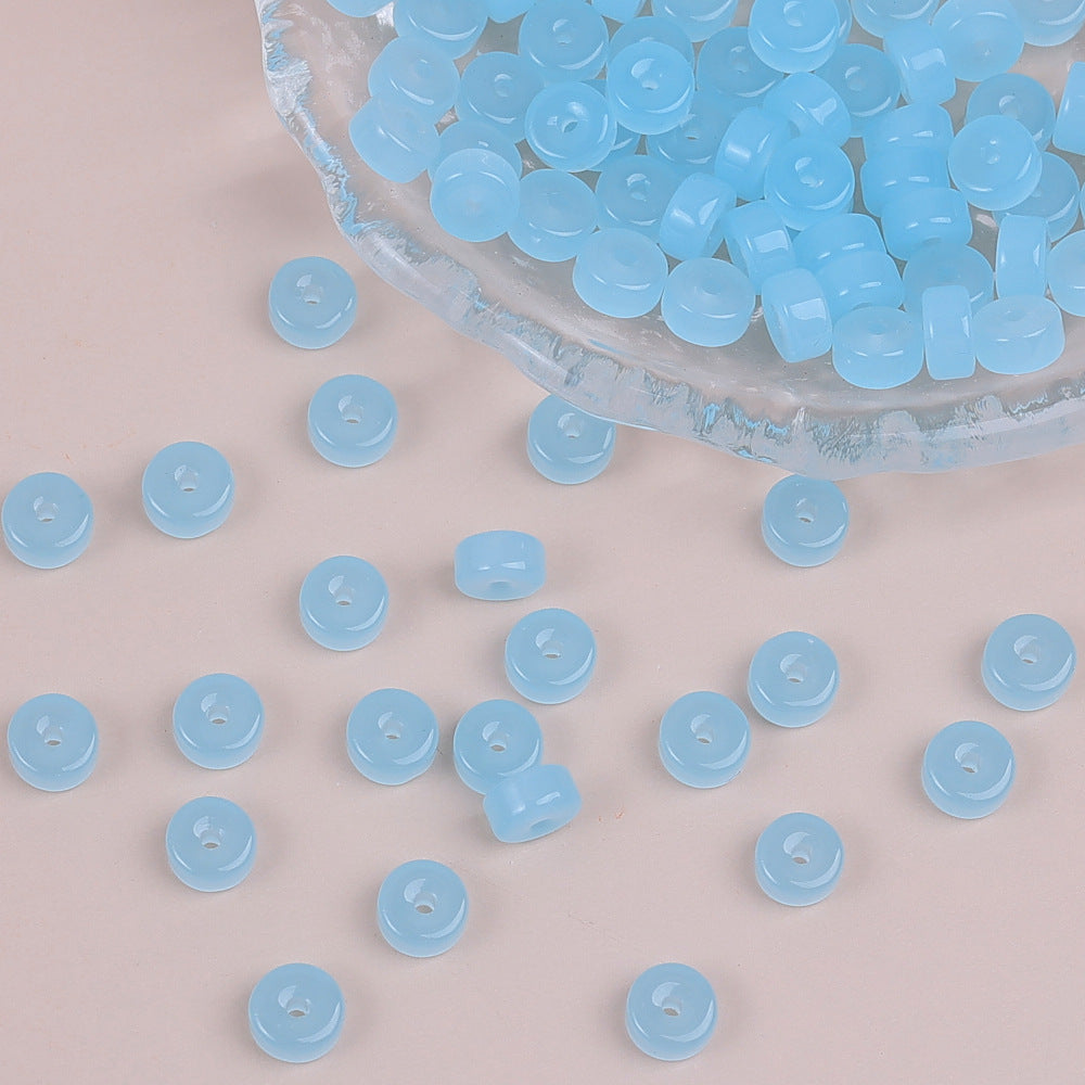 Glass Cylindrical Spacer Beads 6mm Mini 100pcs 7