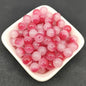 Dual Color Round Glass Beads 8mm Gradient Painted 100pcs 16