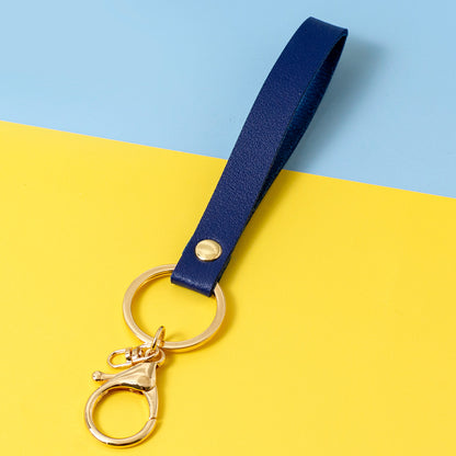 PU Leather Wristlet Keychain with Golden Clasp Multiple Colors 11