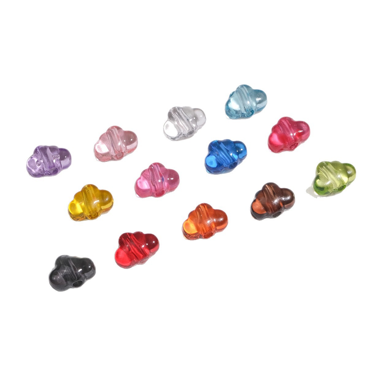Clear Crystal Cloud Acrylic Beads 12mm Translucent Multicolor 50pcs 4