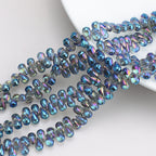 Crystal Teardrop Czech Glass Beads 6 9mm Iridescent Colors 100pcs 6