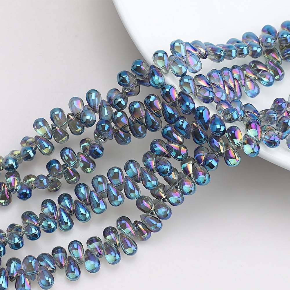 Crystal Teardrop Czech Glass Beads 6 9mm Iridescent Colors 100pcs 6