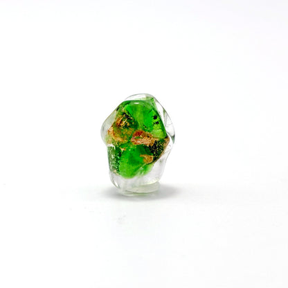 Lampwork Glass Beads Irregular Oval Gold Dust Filled 13mm 10pcs 11