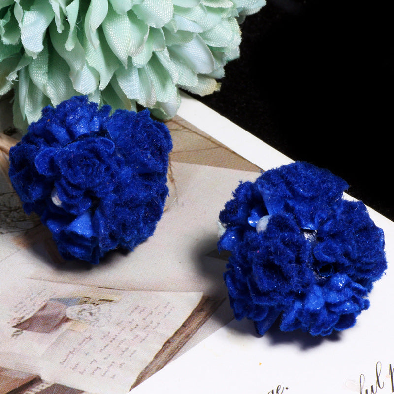 Matte Floral Bubblegum Beads 25mm Rose Cluster Polymer Clay 5pcs 6