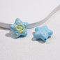 Spiral Pattern Starfish Acrylic Beads 20mm Glossy Mixed Colors 20pcs 8