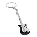 Metal Electric Guitar Keychain Vibrant Colors Zinc Alloy 5