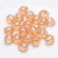 Electroplated Strawberry Glass Beads 13x16mm Iridescent 10pcs 9