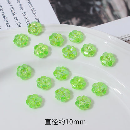 Transparent Faceted Plum Acrylic Beads 10mm Colorful Assorted 50pcs 8