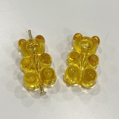 Clear Candy Colored Teddy Bear Acrylic Beads 12x18mm 10pcs 8