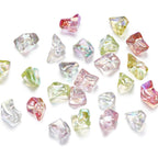 Transparent Irregular Gravel Acrylic Beads 11-22mm UV Plating 4pcs