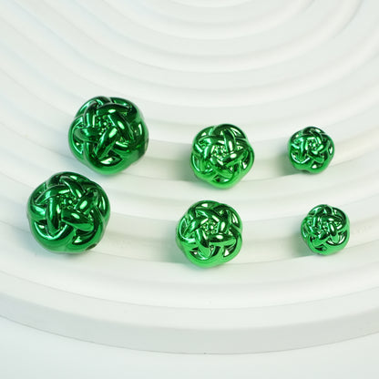 Metal Colored Wool Ball Acrylic Beads 12-19mm Metallic Shine 100pcs 11