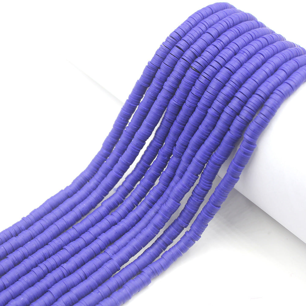 Flat Clay Beads 6mm Solid Color Polymer Spacer Discs 10strands 29