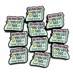 Silicone Focal Beads The Good News Layered Text Mint Green 20pcs 4