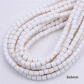 Cylindrical Clay Beads 6mm Colorful Polymer 62pcs 6