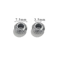 Stainless Steel Large Hole Metal Beads 6mm 7.5mm Wheat Ears Cloud Pattern 10pcs 6