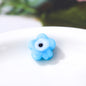 Lampwork Glass Beads Flower Shape 12mm Colorful Evil Eye 50pcs 8