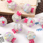 Crown Rhinestone Beads 19x24mm Colorful Heart Accents 5pcs 12