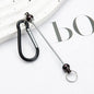 Beadable Carabiner Keychain Metal Shiny Frame Colorful Options 6