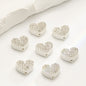 Heart Rhinestone Beads 15mm Zinc Alloy Colorful 10pcs 7