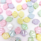 Glow Scallop Acrylic Beads 24mm Pastel Luminescent 50pcs 3
