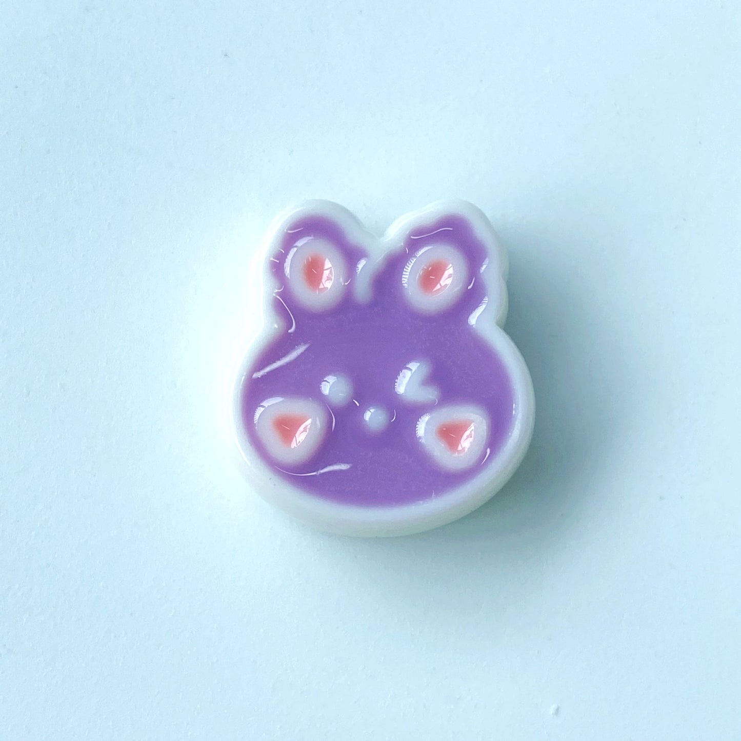 Hand-Painted Rabbit Acrylic Beads 22x24mm Glossy Pastel 100pcs 13