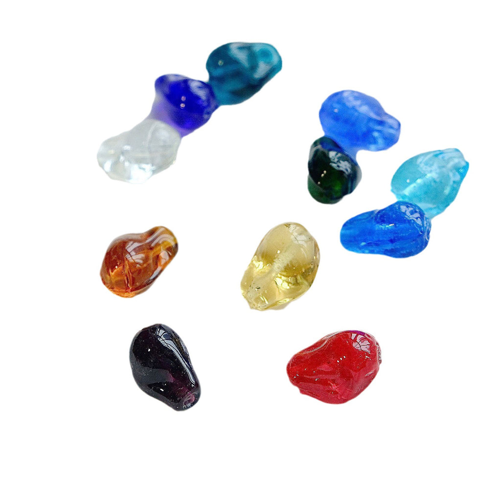 Irregular Glitter Lampwork Glass Beads 15x22mm Vibrant Mixed Colors 50pcs 2