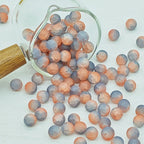 Frosted Round Glass Beads 10mm Matte Mixed Colors 50pcs 6