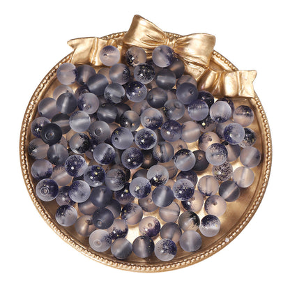 Czech Glass Beads Round 8mm Translucent Metallic Flecks 30pcs 9
