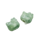 Vintage Hello Kitty Acrylic Beads 11mm Imitation Jade 100pcs 5