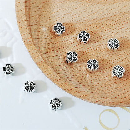 Alloy Clover Tassel Spacer Beads 6mm Tibetan Alloy 100pcs 3