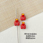 Double Sided Heart and Perfume Bottle Metal Beads 13/16mm Painted Alloy 10pcs 21