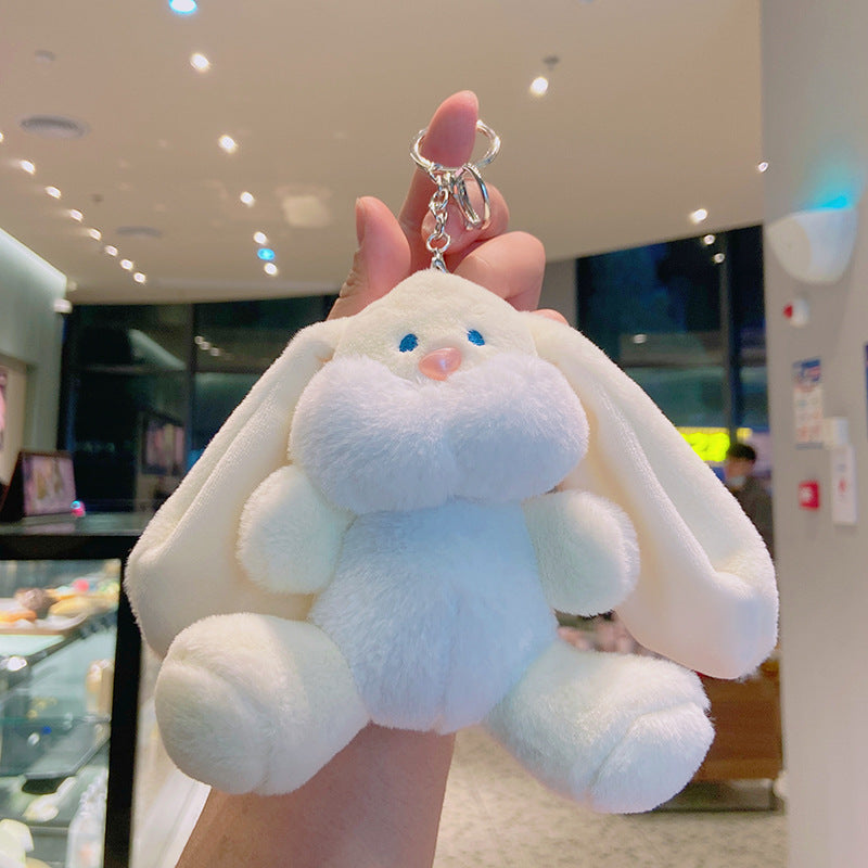 Plush Rabbit Couple Keychain Soft Pastel Bunny Charm 8