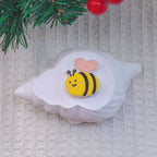Silicone Focal Beads Small Bees Smiling Faces With Text Bee Mine 20pcs 6