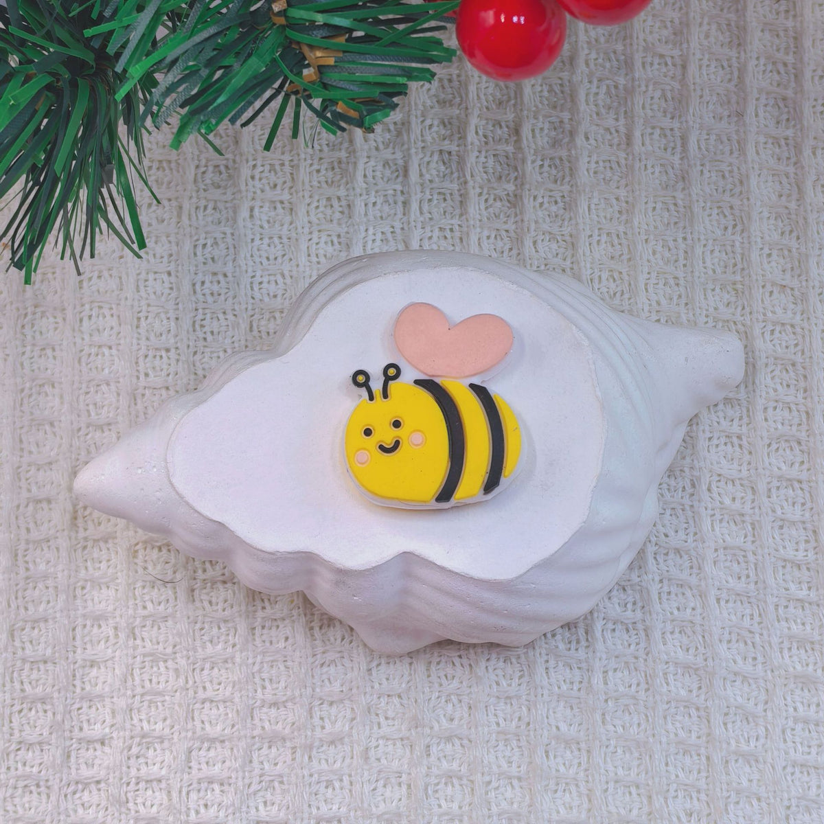 Silicone Focal Beads Small Bees Smiling Faces With Text Bee Mine 20pcs 6