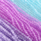 Electroplated Crackle Glass Beads 8mm Vibrant Mixed Colors 10 Strands 2