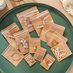 Wood Grain PVC Top Seal Ziplock Bags Clear Durable 10pcs 4x6-15x15cm