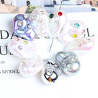 Irregular Acrylic Beads ABS Plastic Imitation Pearl Rhinestone 10pcs