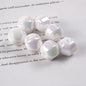 Plating Hexagonal Acrylic Beads 15.8mm Cloud Gradient Color 50pcs 5