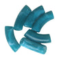Halo Elbow Tube Acrylic Beads 36mm Glossy Curved Mixed Colors 50pcs 15