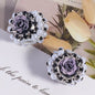 Fancy Rose Rhinestone Beads 25mm Polymer Clay Encrusted 5pcs 13