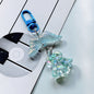 Acrylic Orchid Keychain Transparent Floral Rainbow Hues Charm 10