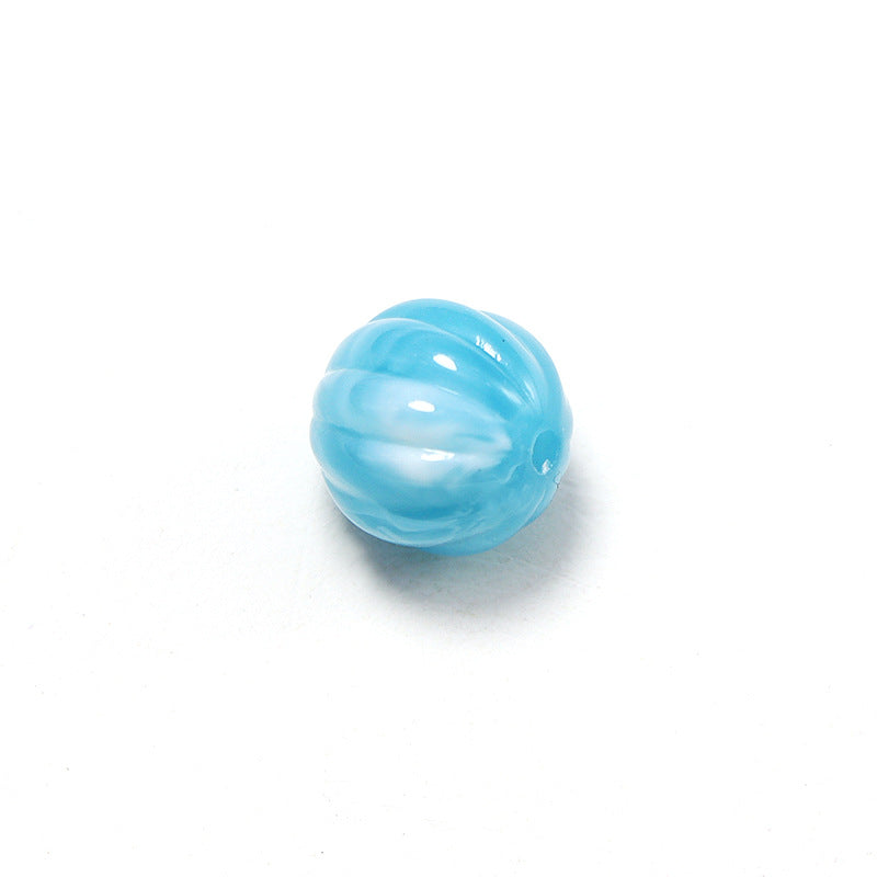 Japanese Striped Blooming Color Acrylic Beads 12mm 100pcs 9