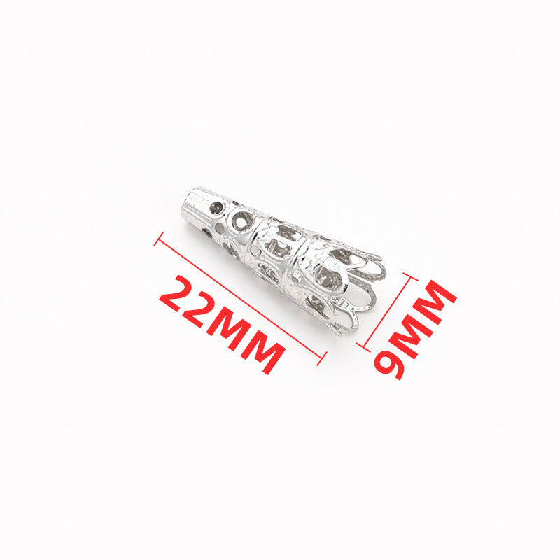 Stainless Steel Flower Metal Beads Vintage Style Bead Caps 100pcs 5
