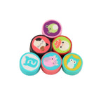 Cute Cartoon Animals Flat Round Clay Beads 9mm Colorful Glossy 100pcs 5