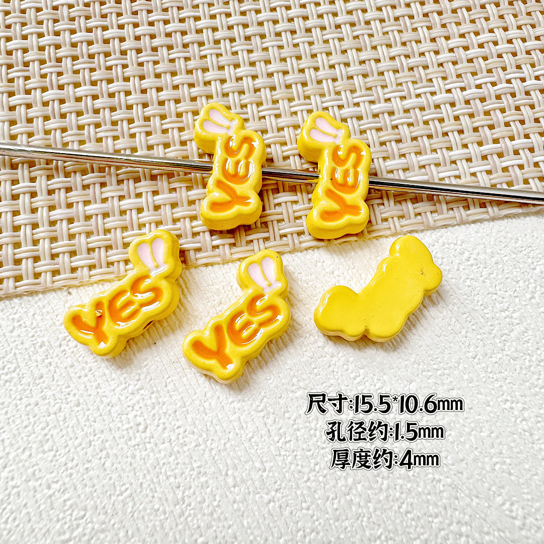 Baking Painted WOW&YES Metal Beads 13mm 15mm Colorful Alloy 20pcs 20